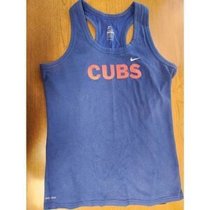 Cubs Nike XL navy tank top with Cubs in red block lettering